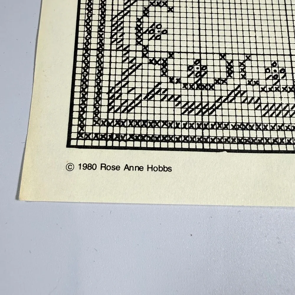 VTG Linda Myers Serenity Prayer Cross Stitch Pattern Chart Religious Cottagecore